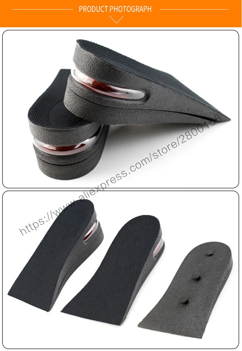 Increase 5cm New Height Increase Insole Adjustable 2-Layer Air Cushion Invisible Pads Soles Insoles Inserts For Shoes Men/Women