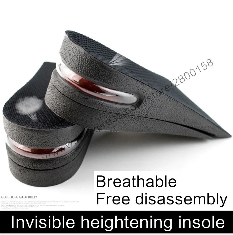 Increase 5cm New Height Increase Insole Adjustable 2-Layer Air Cushion Invisible Pads Soles Insoles Inserts For Shoes Men/Women